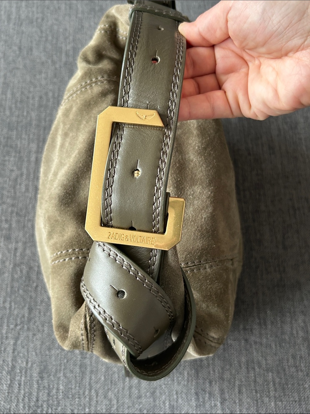 Zadig & Voltaire Le Cecilia Suede Patchwork Bag - Picture 5 of 10